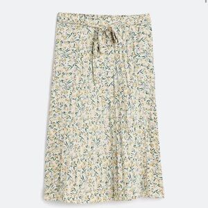 Skies Are Blue A-Line Skirt with Floral Pattern